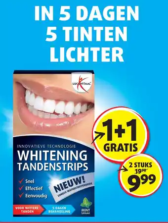 Lucovitaal Whitening tandenstrips aanbieding