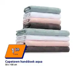 Action Capetown handdoek aqua aanbieding