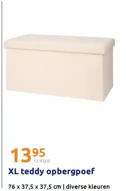 Action XL teddy opbergpoef aanbieding
