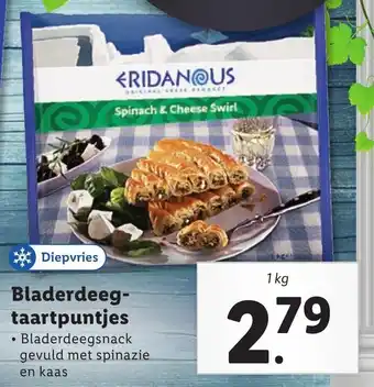 Lidl Eridanous Bladerdeegtaartpuntjes 1kg aanbieding