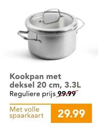 Coop Kookpan met deksel 20cm, 3.3L aanbieding