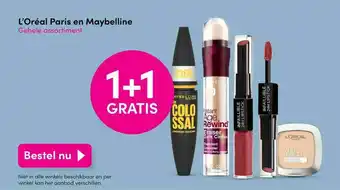 DA L'Oréal Paris En Maybelline Make-Up 1+1 Gratis aanbieding