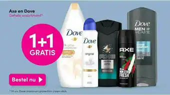 DA Axe En Dove 1+1 Gratis aanbieding