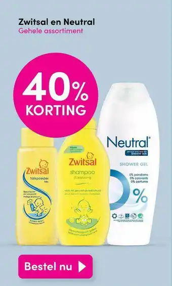 DA Zwitsal En Neutral 40% Korting aanbieding