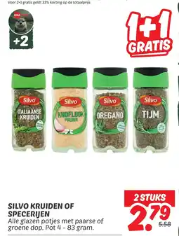 Dekamarkt Silvo Kruiden Of Specerijen aanbieding
