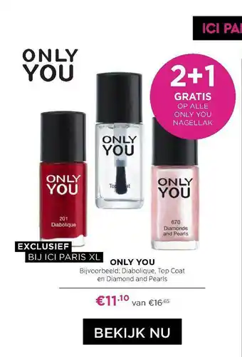 ICI Paris XL Only You Diabolique Top Coat En Diamond And Pearls 2+1 Gratis aanbieding