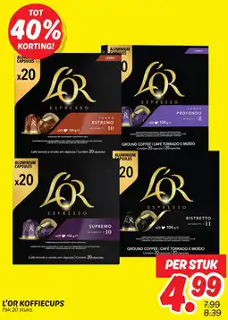 Dekamarkt L'or Koffiecups aanbieding