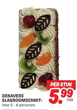 Dekamarkt Dekavers Slagroomschnitt aanbieding