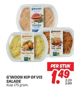 Dekamarkt G'woon Kip Of Vis Salade aanbieding