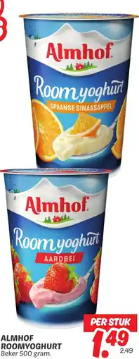 Dekamarkt Almhof Roomyoghurt aanbieding