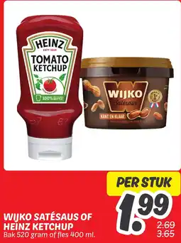 Dekamarkt Wijko Satésaus Of Heinz Ketchup aanbieding