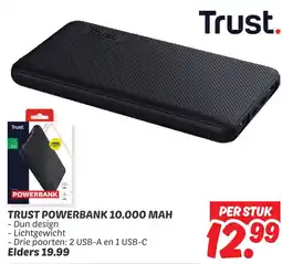 Dekamarkt Trust Powerbank 10.000 Mah aanbieding