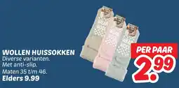 Dekamarkt Wollen Huissokken aanbieding