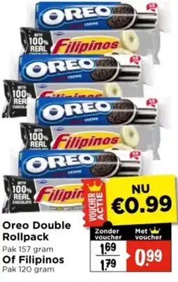 Vomar Voordeelmarkt Oreo Double Rollpack Of Filipinos aanbieding