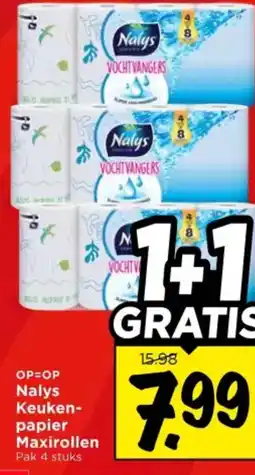 Vomar Voordeelmarkt Nalys Keuken- papier Maxirollen aanbieding