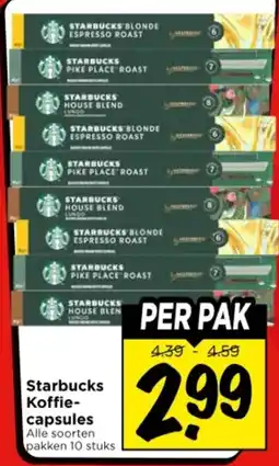 Vomar Voordeelmarkt Starbucks Koffie- capsules aanbieding