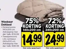 Vomar Voordeelmarkt Wasbaar Dekbed aanbieding