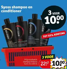 Kruidvat Syoss shampoo en conditioner aanbieding