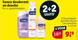 Kruidvat Sanex deodorant en douche aanbieding