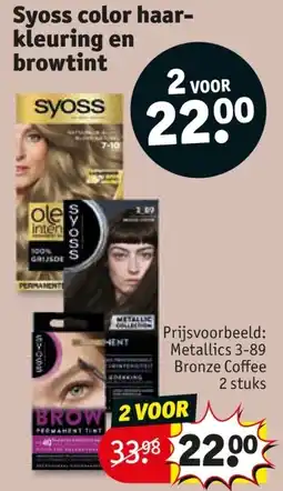 Kruidvat Syoss color haarkleuring en browtint aanbieding