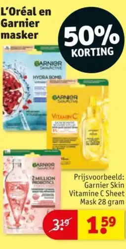 Kruidvat L'Oréal en Garnier masker aanbieding