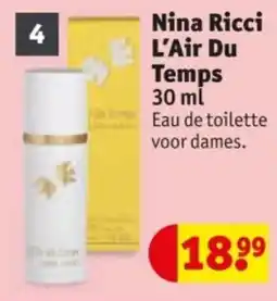 Kruidvat Nina Ricci L'Air Du Temps aanbieding