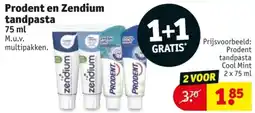 Kruidvat Prodent en Zendium tandpasta aanbieding