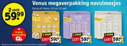 Kruidvat Venus megaverpakking navulmesjes aanbieding