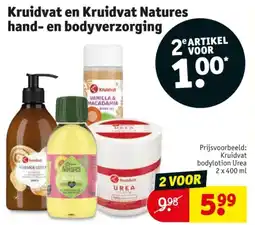 Kruidvat Kruidvat en Kruidvat Natures hand en bodyverzorging aanbieding