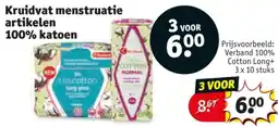 Kruidvat Kruidvat menstruatie artikelen 100% katoen aanbieding