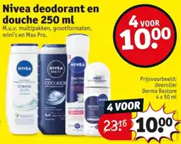 Kruidvat Nivea deodorant en douche aanbieding