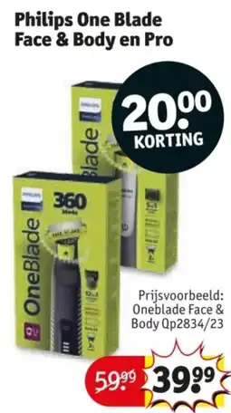 Kruidvat Philips One Blade Face & Body en Pro aanbieding