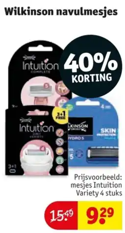 Kruidvat Wilkinson navulmesjes aanbieding