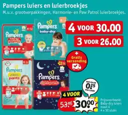 Kruidvat Pampers Luiers en Luierbroekjes aanbieding