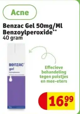Kruidvat Benzac Gel 50mg / Ml Benzoylperoxide aanbieding