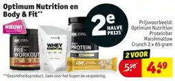 Kruidvat Optimum Nutrition en Body & Fit aanbieding