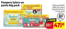 Kruidvat Pampers luiers en pants big pack aanbieding