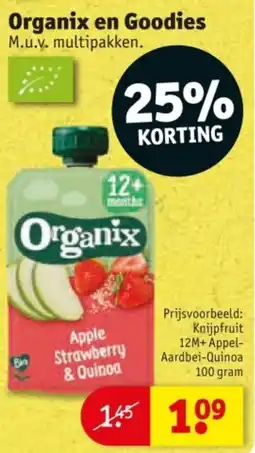 Kruidvat Organix en Goodies aanbieding