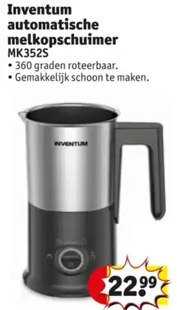 Kruidvat Inventum automatische melkopschuimer MK352S aanbieding