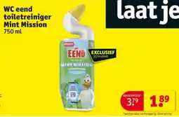Kruidvat WC eend toiletreiniger Mint Mission aanbieding