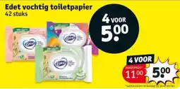 Kruidvat Edet vochtig toiletpapier aanbieding