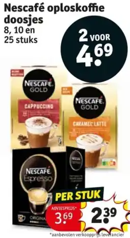 Kruidvat Nescafé oploskoffie doosjes aanbieding
