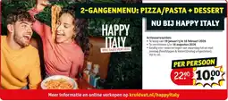 Kruidvat 2-gangenmenu: pizza/pasta + dessert aanbieding