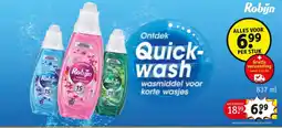 Kruidvat Robijn Quickwash Wasmiddel aanbieding