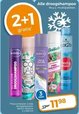 Trekpleister Alle droogshampoo aanbieding