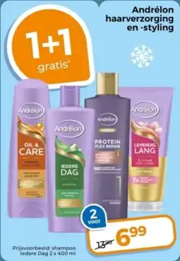Trekpleister Andrélon haarverzorging en styling aanbieding