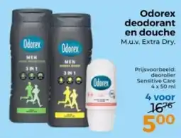 Trekpleister Odorex deodorant en douche aanbieding