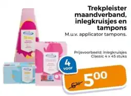 Trekpleister Trekpleister maandverband, inlegkruisjes en tampons aanbieding