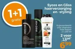 Trekpleister Syoss en Gliss haarverzorging en styling aanbieding