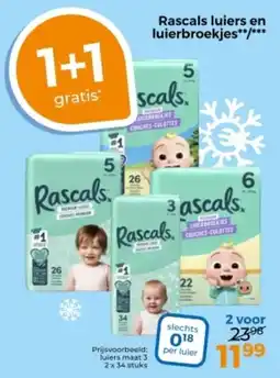 Trekpleister Rascals luiers en luierbroekjes aanbieding